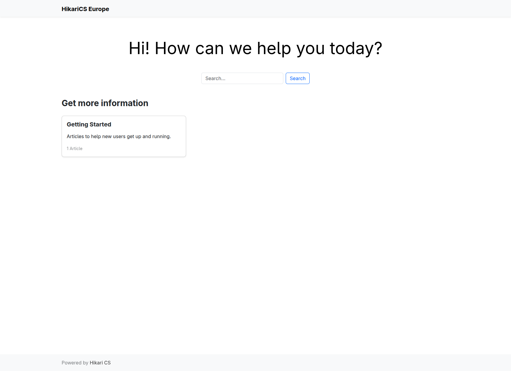 Public Help Center view